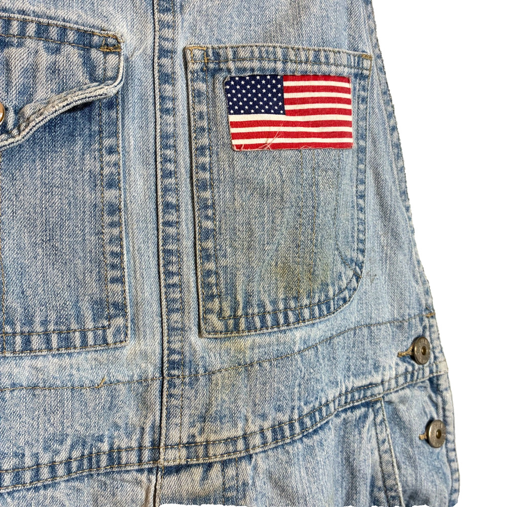 Xhilaration Bib Overalls Denim Jeans Small Retro 90s Vintage See Photos Stains - Picture 5 of 12